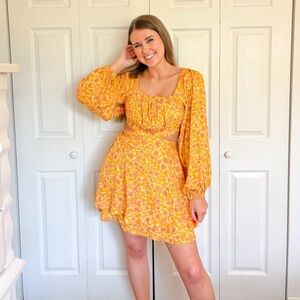 Free People Jael Printed Mini Dress